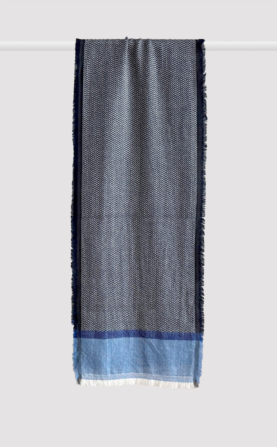 Denim Tone Chevron Wool Muffler
