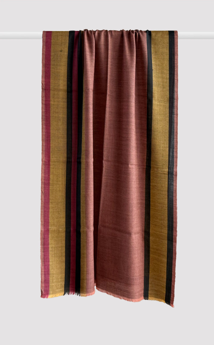 Burgundy Colorblock Stole