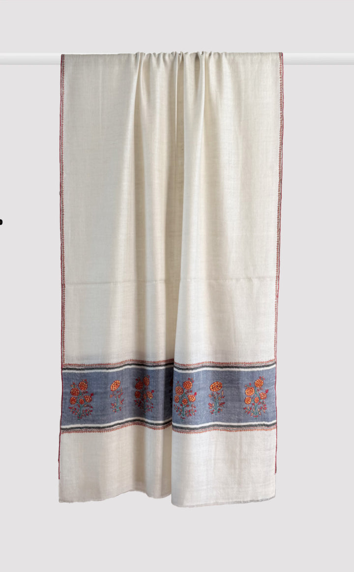 Pashmina Hand-Embroidered Vintage Meadow Stole