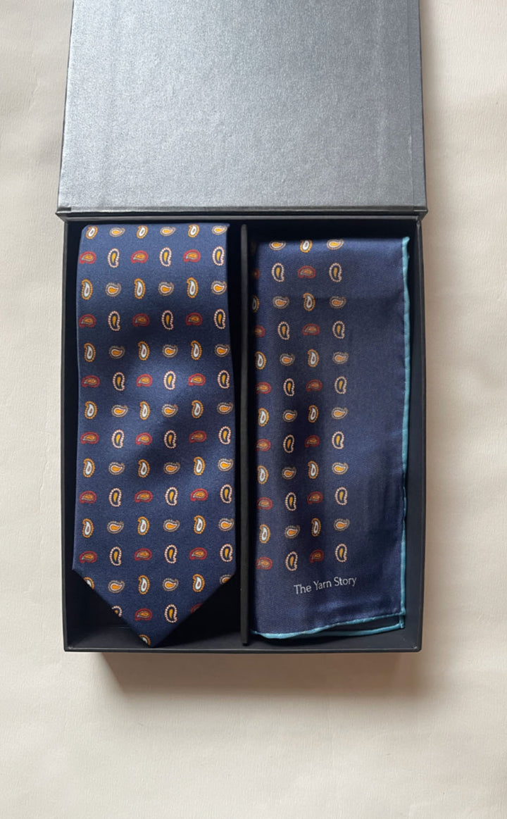 Navy Paisley Set for Him