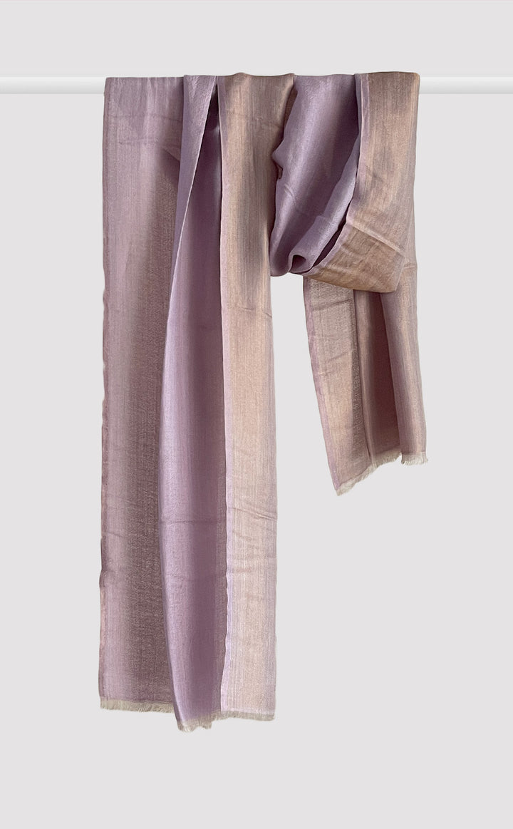 Zari Reversible Stole - Mauve