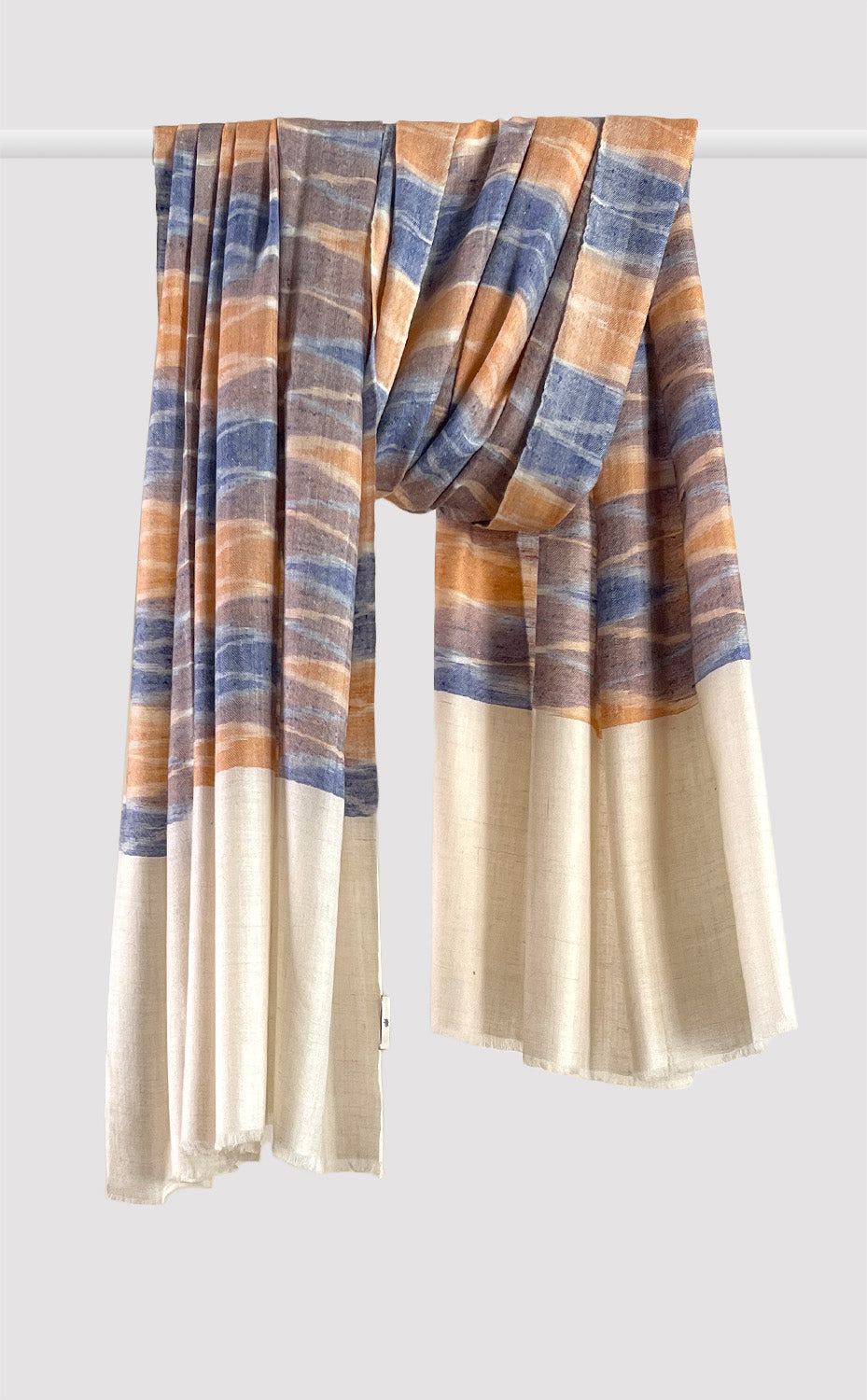 Pashmina Multicolor Crisscross Ikat Shawl
