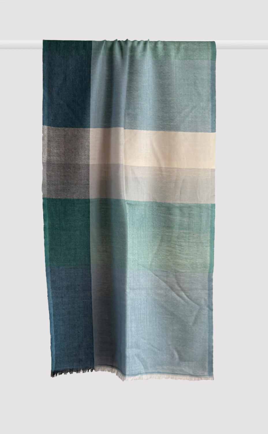 Seafoam Blocked Merino Muffler
