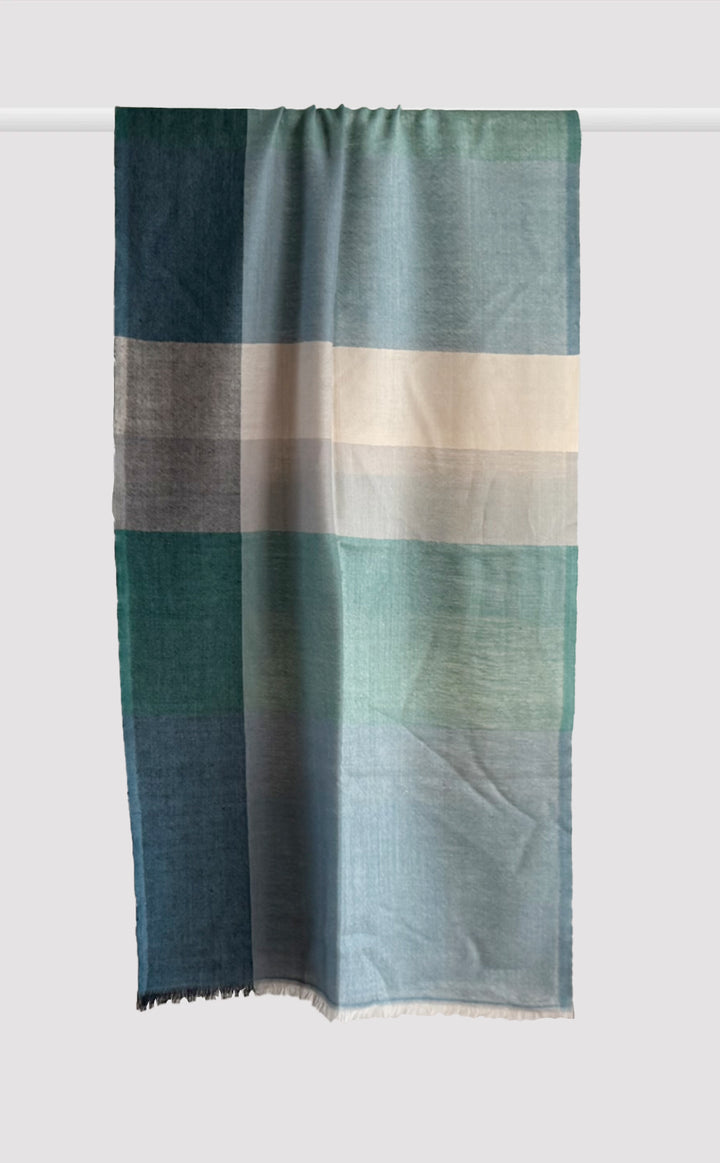 Seafoam Blocked Merino Muffler