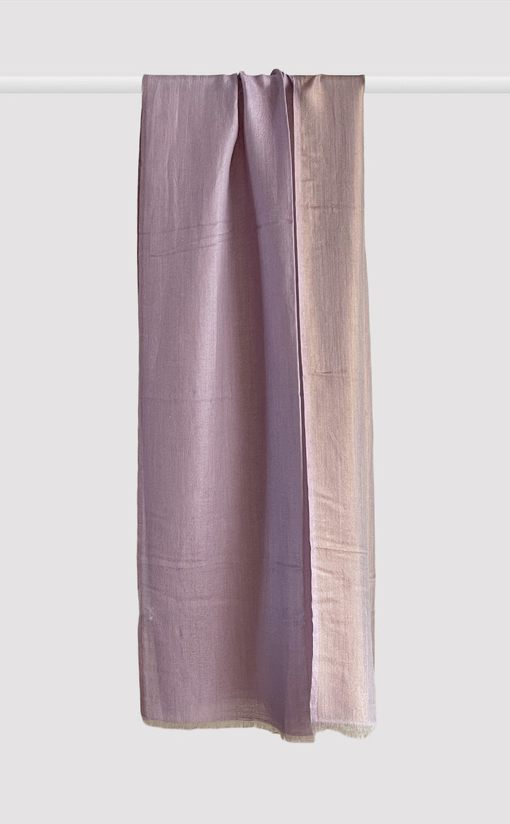 Zari Reversible Stole - Mauve