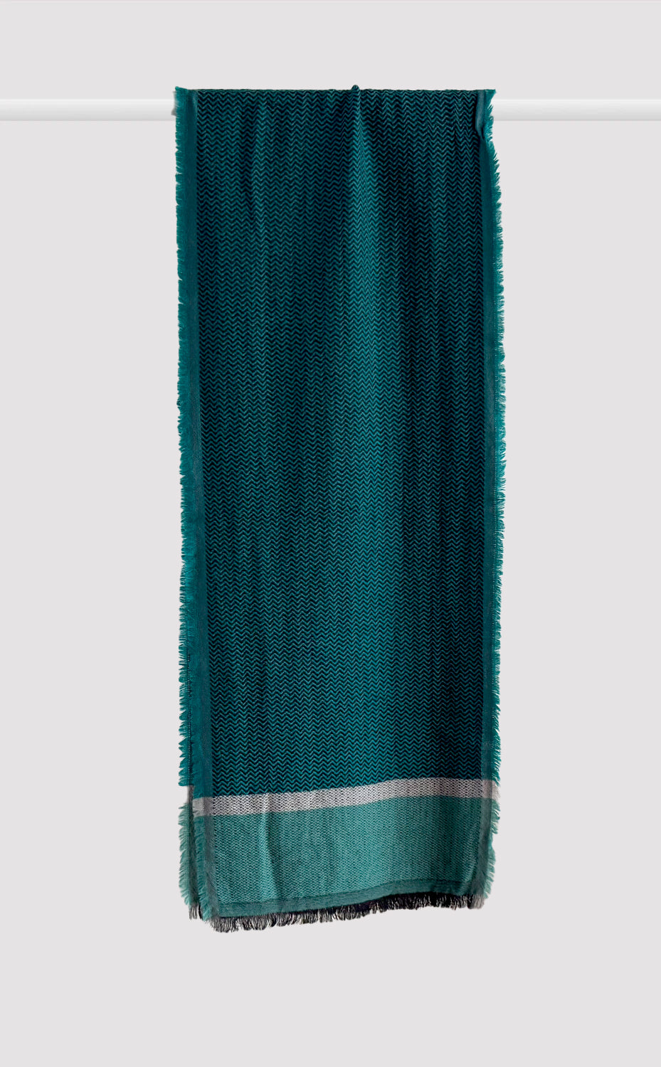 Teal Tide Chevron Wool Muffler