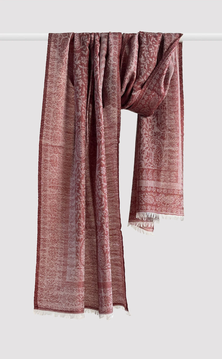 Umber Paisley Wool Jacquard