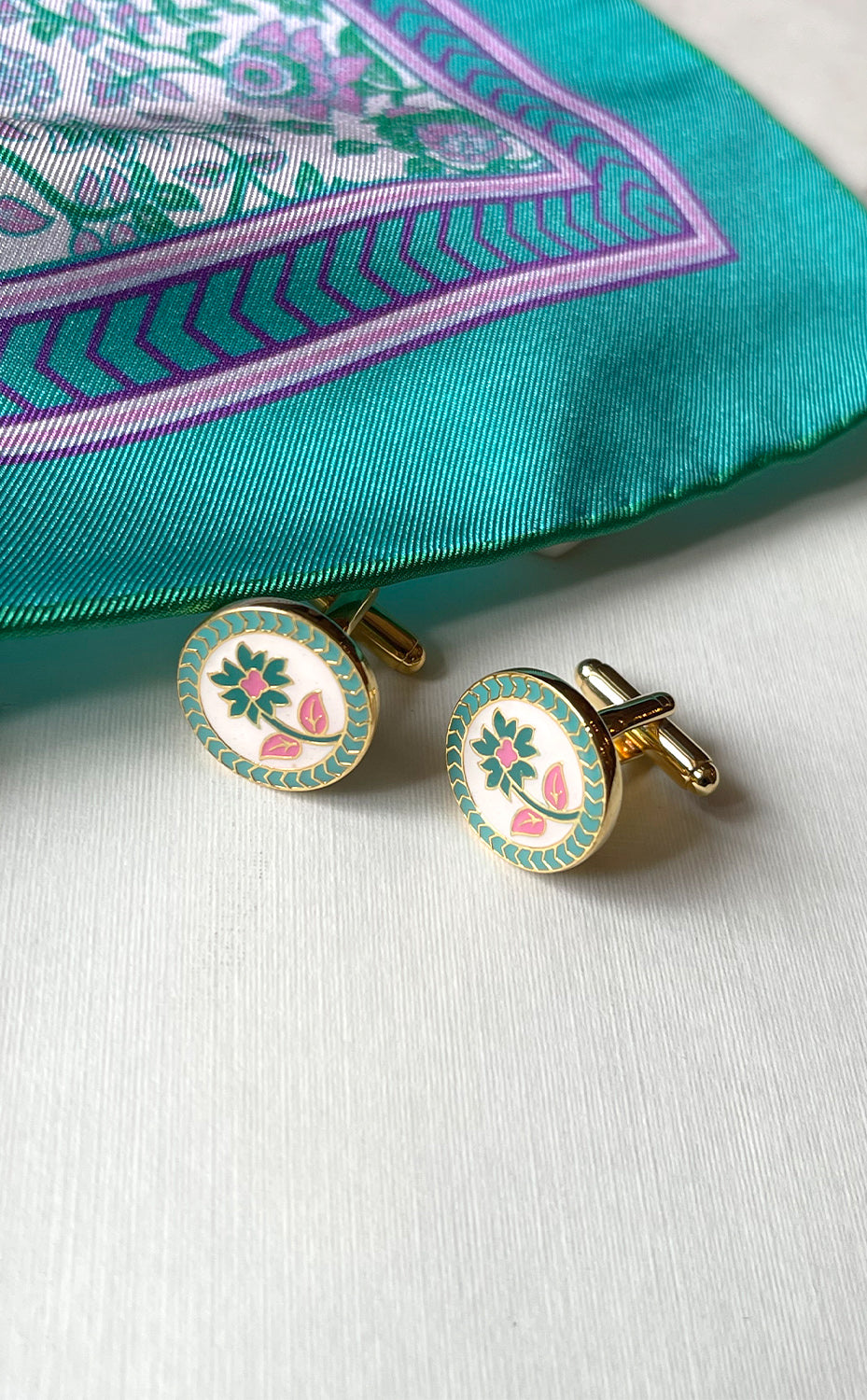 Emerald Bloom Cufflink