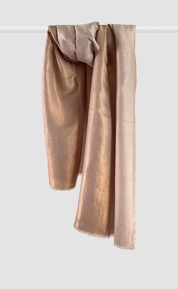 Zari Reversible Stole - Beige