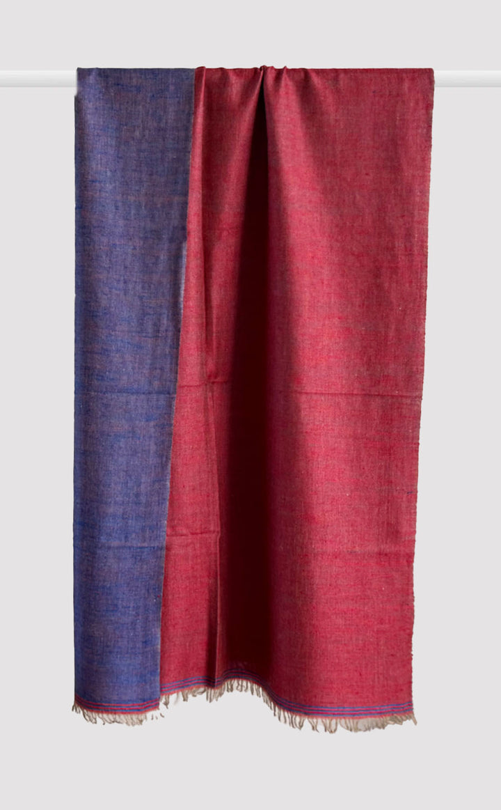 Cashmere Reversible Stole - Berry Blue