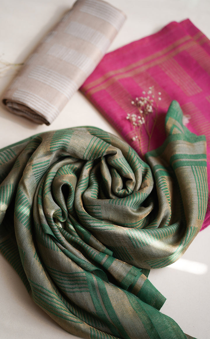 Pink Maze Zari Stole