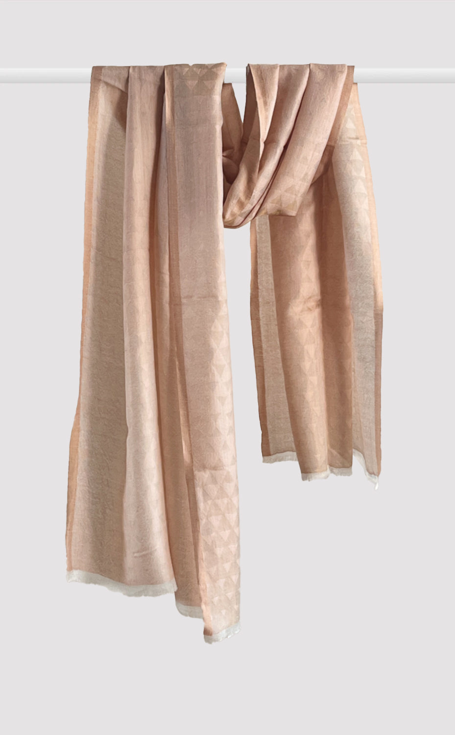Peach Gold Triangle Zari Stole