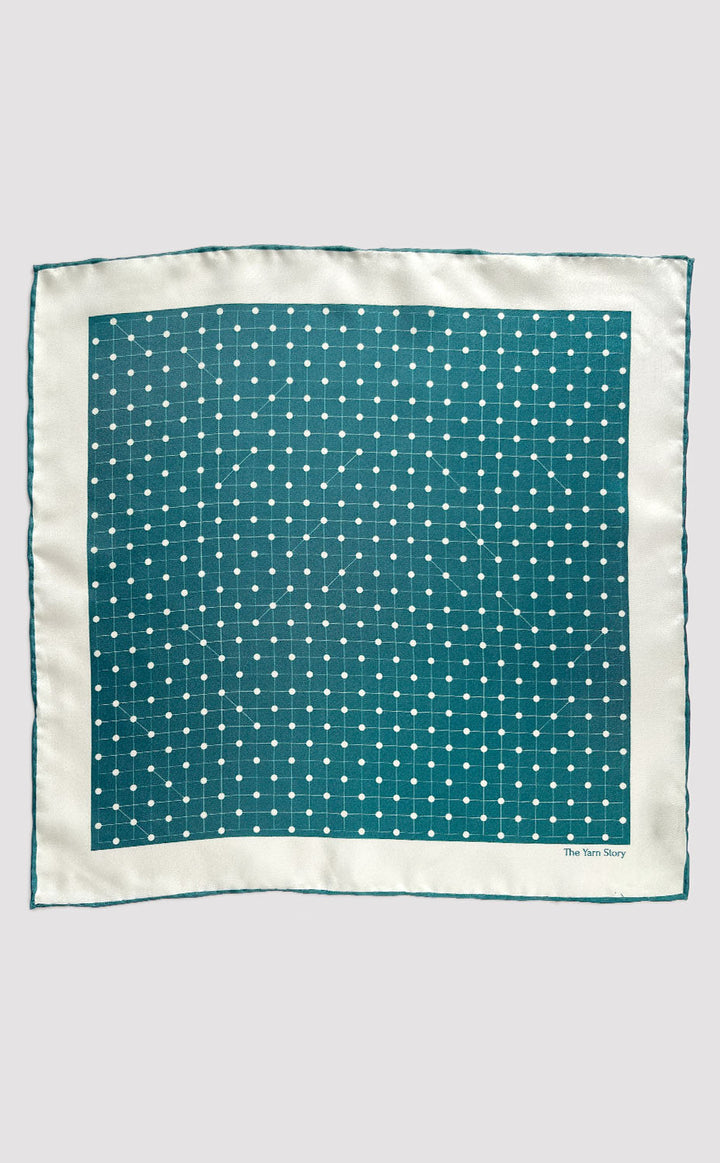 Teal Polka Pocket Square