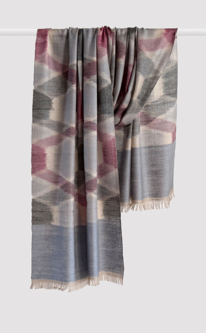 Pashmina Berry Ikat Stole