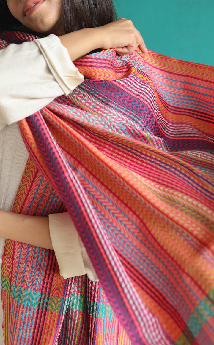 Berry Serenade Merino Stole