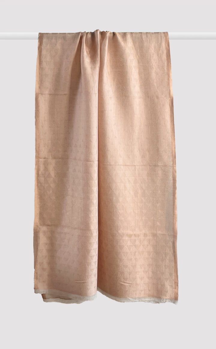 Peach Gold Triangle Zari Stole