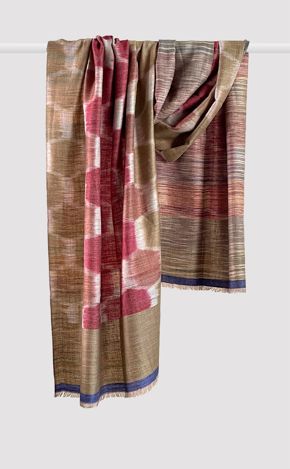 Pashmina Lime Ikat Reversible Stole