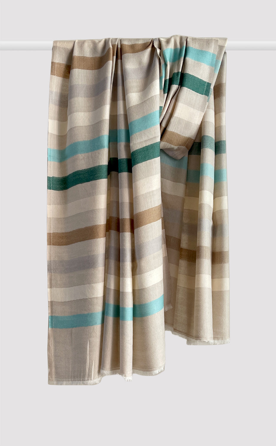 Pebble Merino Stripe Shawl
