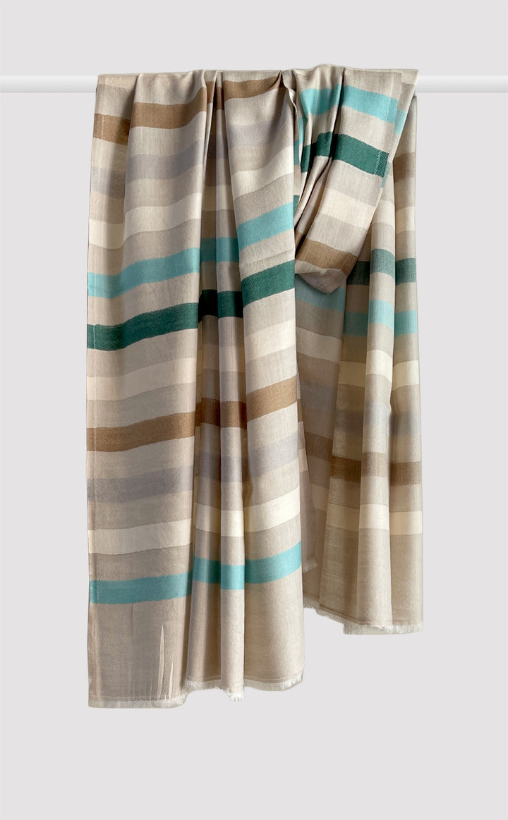 Pebble Merino Stripe Shawl