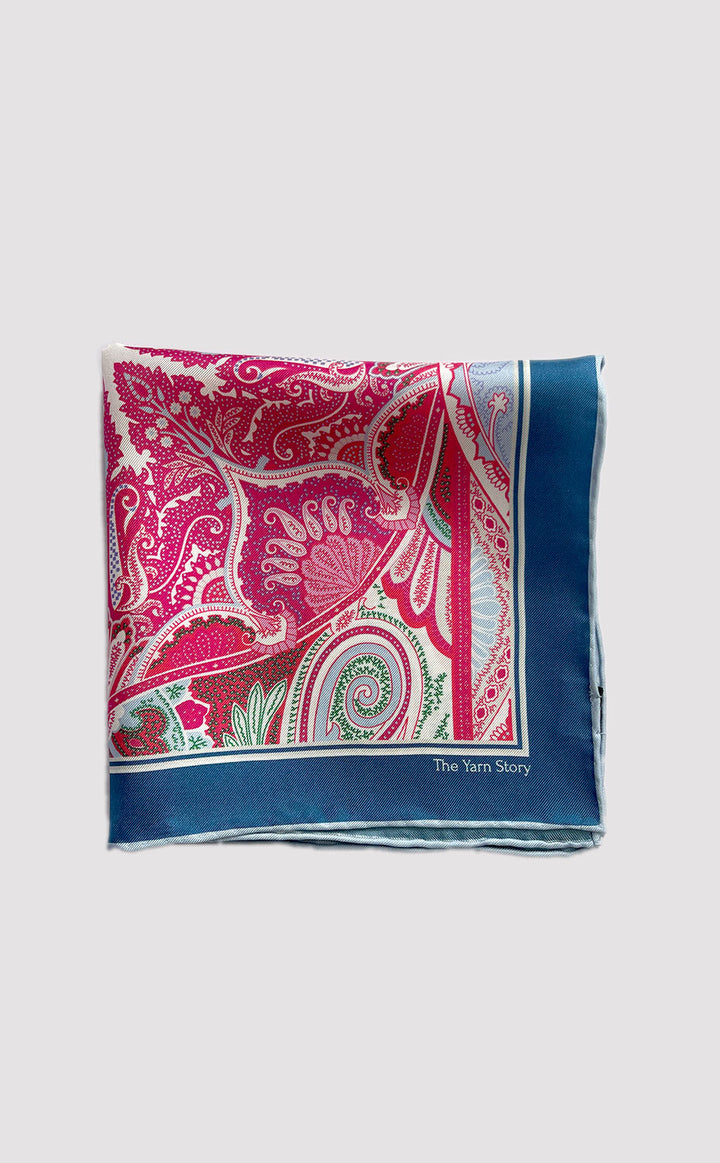 Regal Crimson Paisley Pocket Square