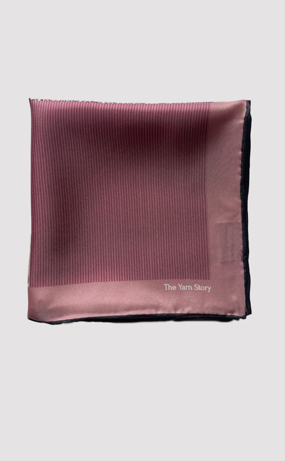 Mauve Floral Stripe Pocket Square