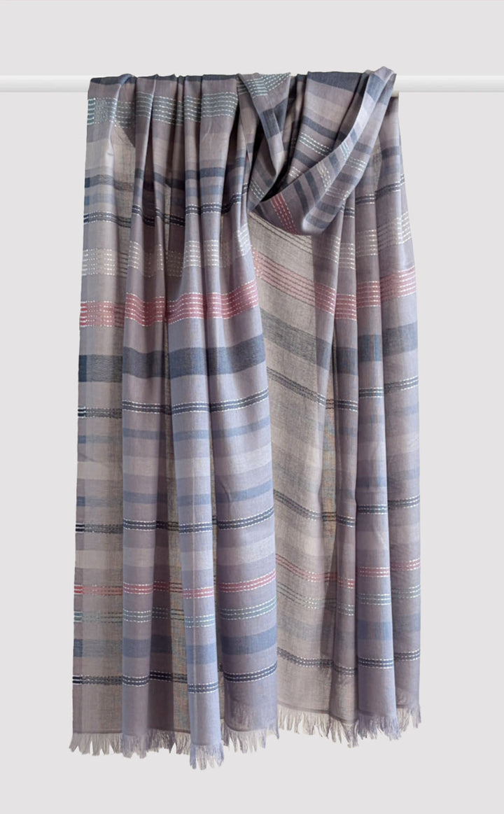 Shadow Cotton Zari Shawl