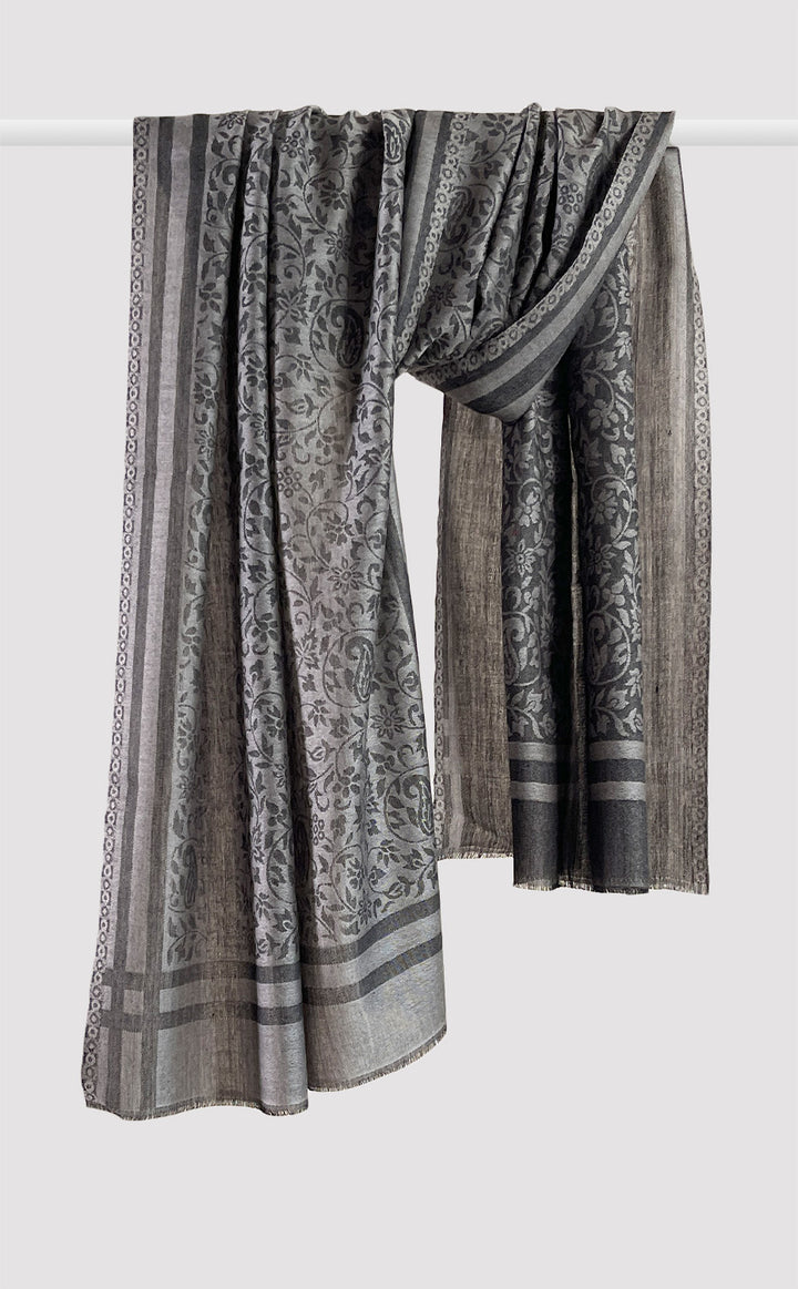Grey Wool Jacquard