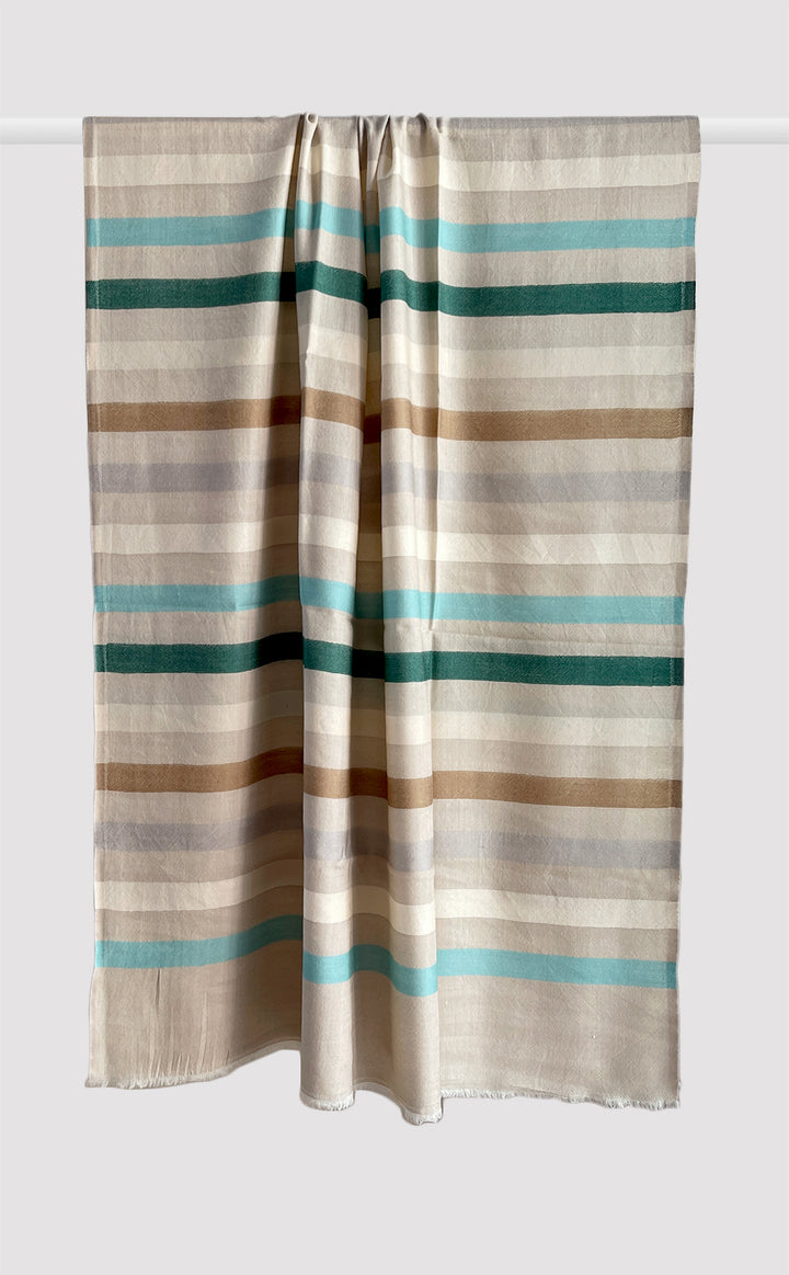 Pebble Merino Stripe Shawl