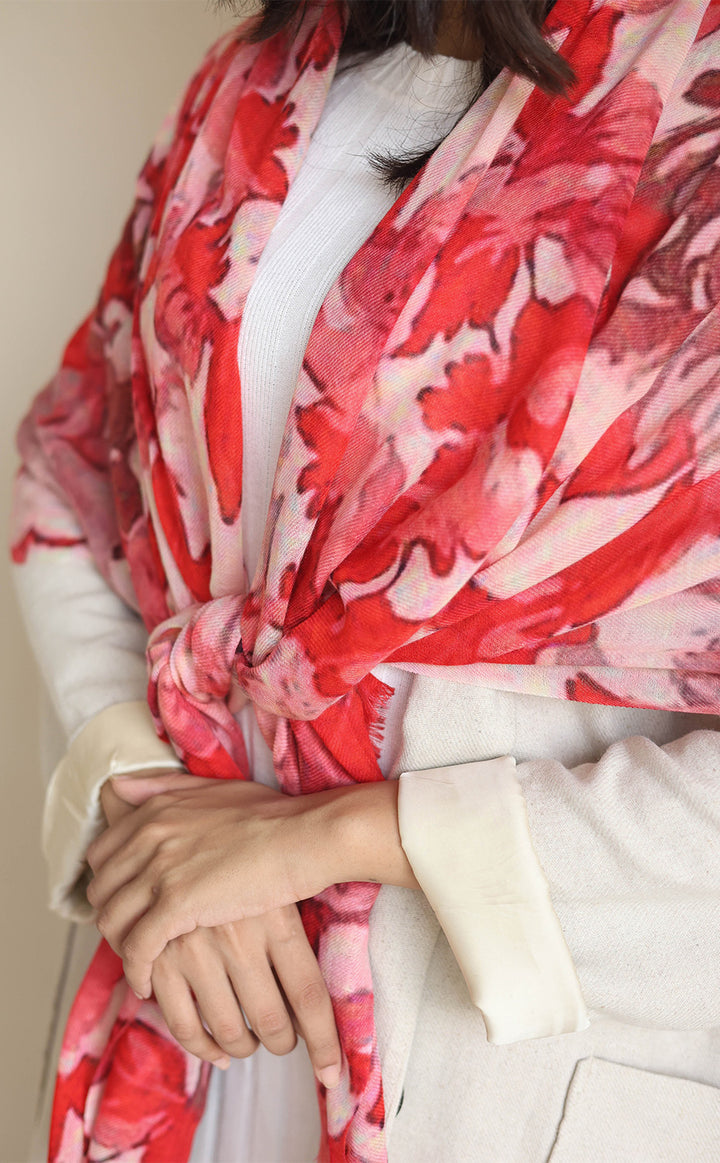 Flora Pop Stole &amp; Pocket Square Set