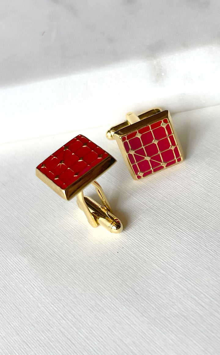 Scarlet Polka Cufflink