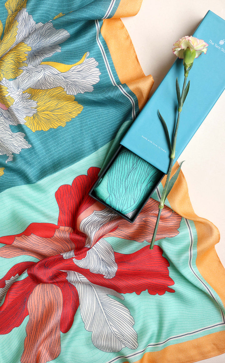 Silk Garden Scarves for Her