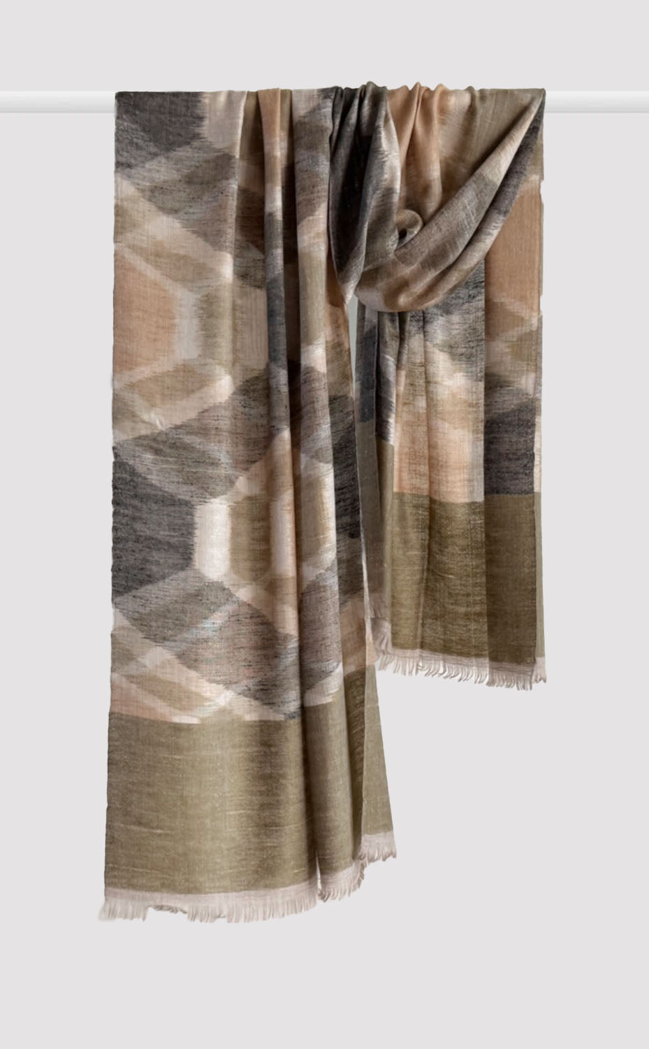 Pashmina Cedar Ikat Stole