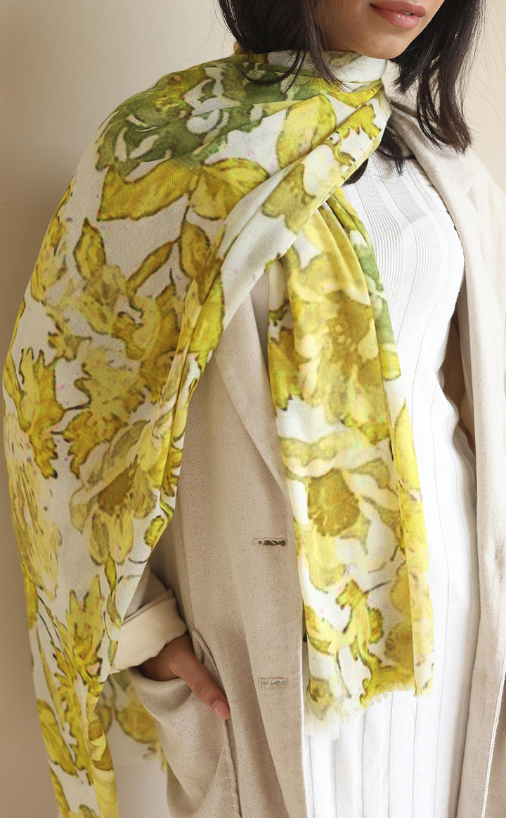 Garden Flora Cashmere Printed Stole