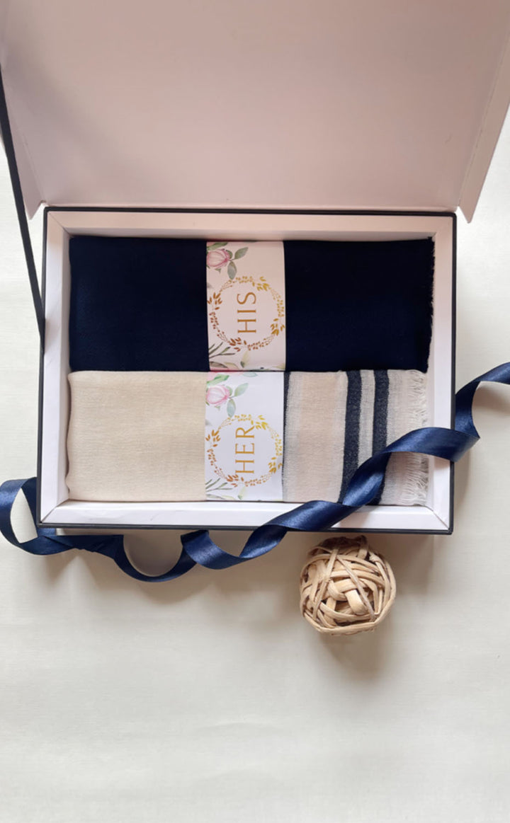 Navy Stripe His and Her Set