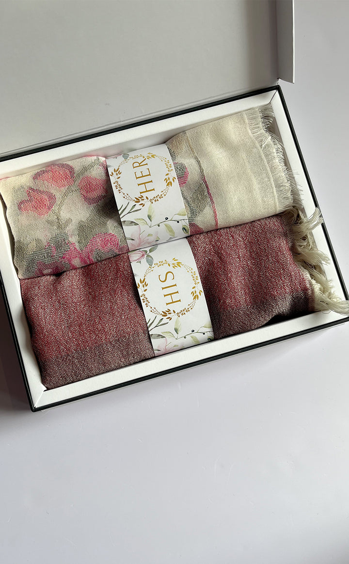 Autumn Blush Muffler His &amp; Her Set