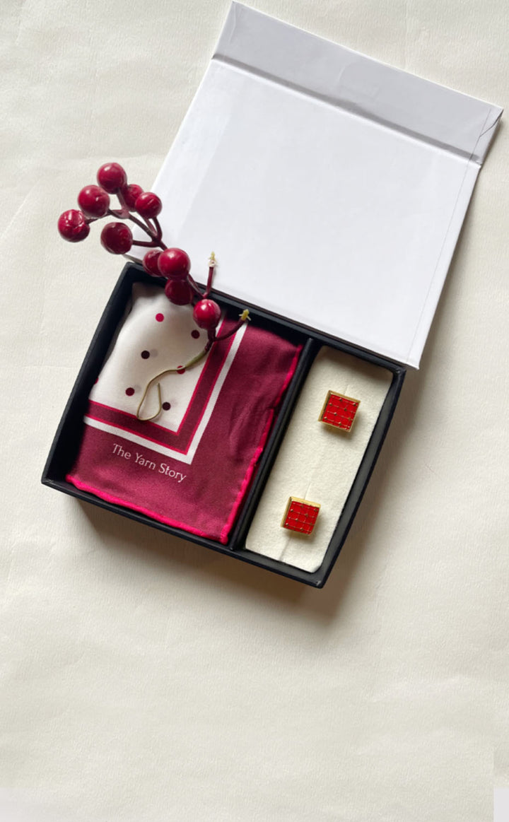 Crimson Polka Set for Him
