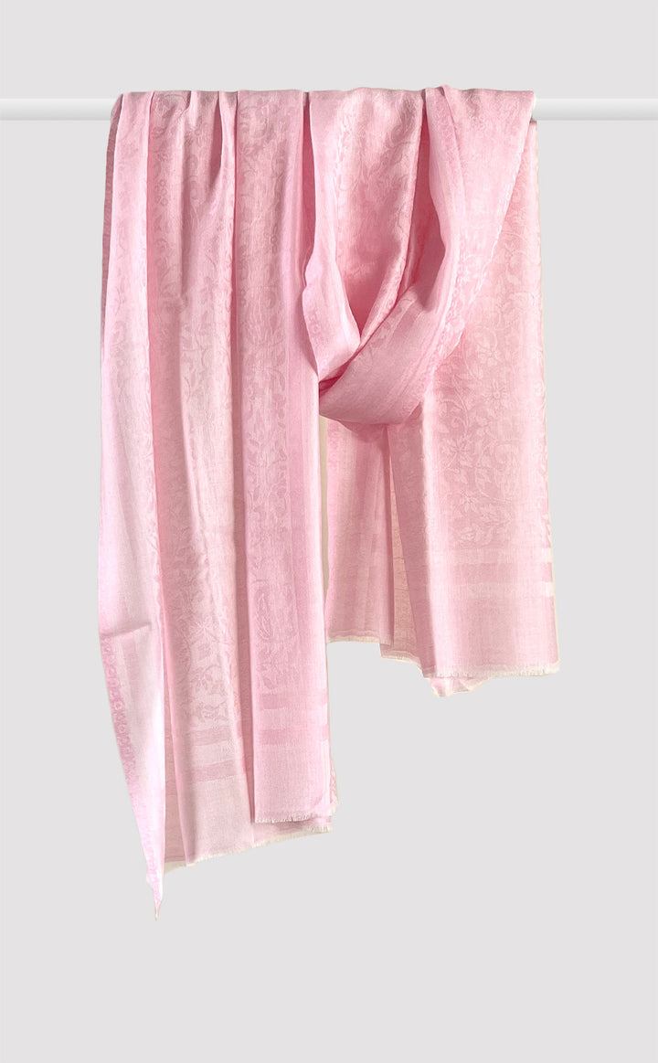 Blush Pink Wool Jacquard