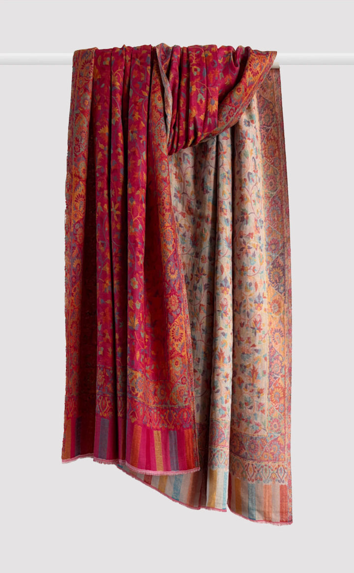 Angari Floral Reversible Kani Shawl
