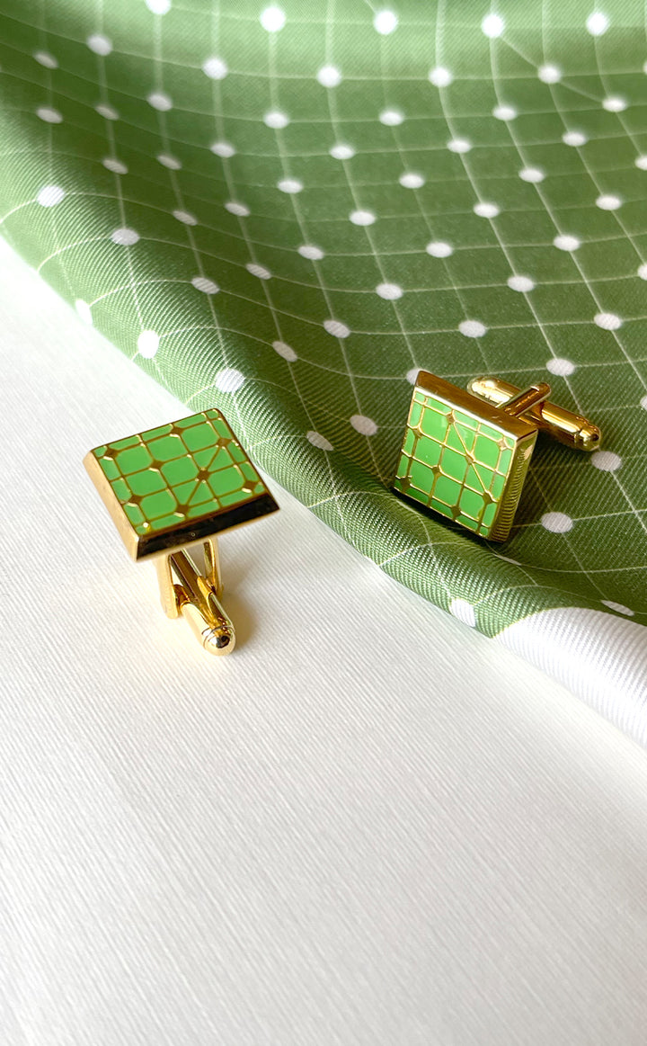 Olive Polka Cufflink