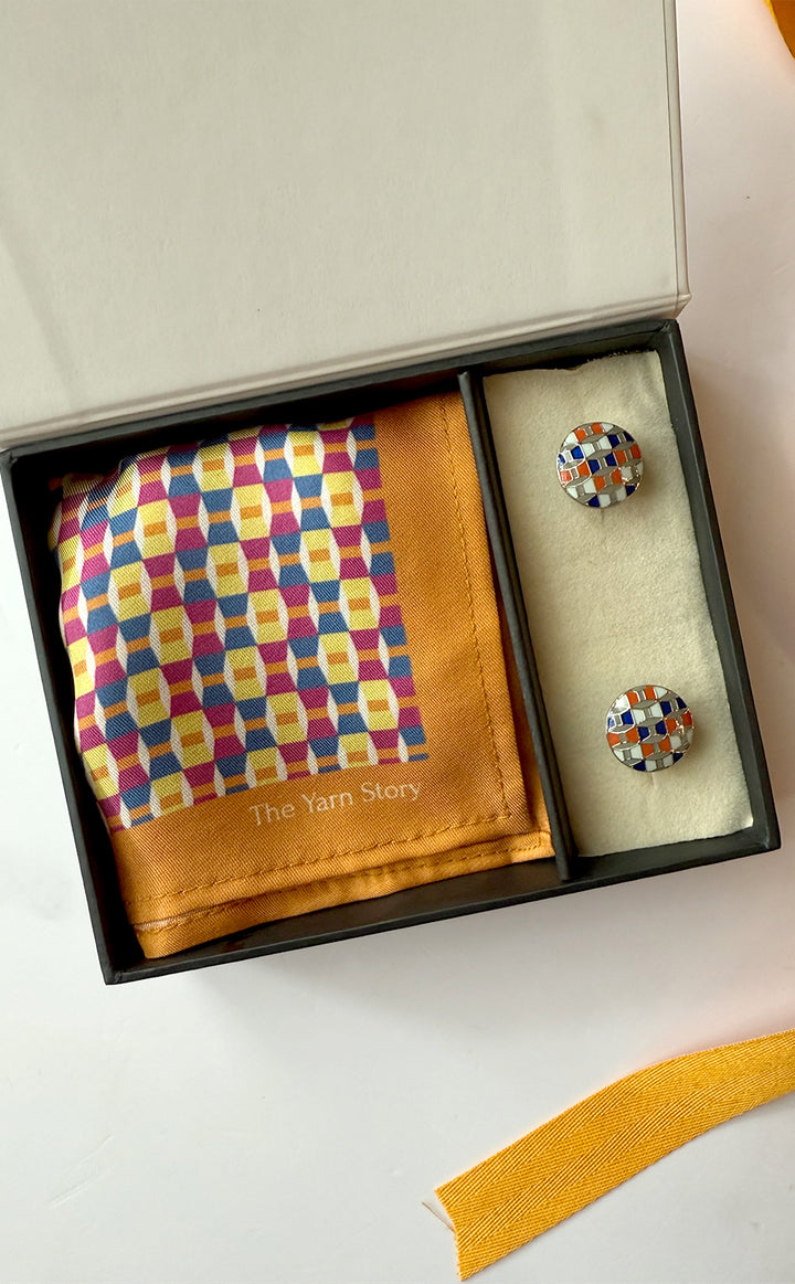 Mustard Mosaic Set for Him