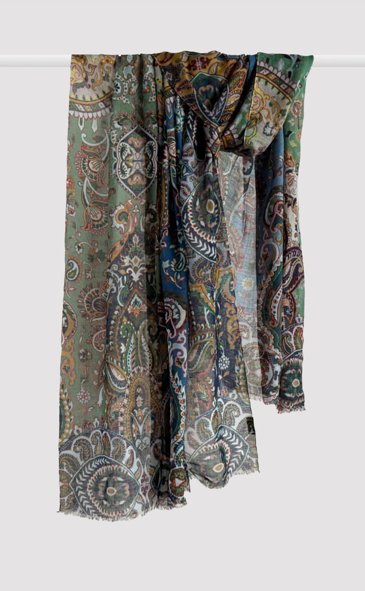 Patina Tale Wool Silk Shawl