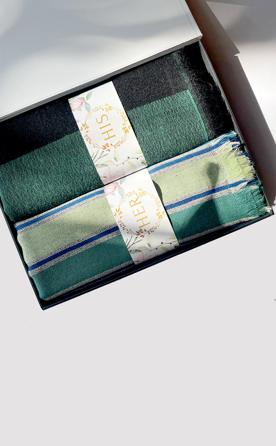Emerald Striped His and Her Set