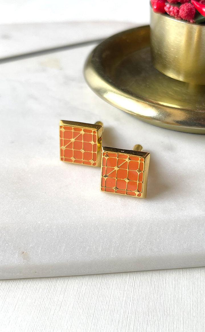 Tangerine Polka Set for Him