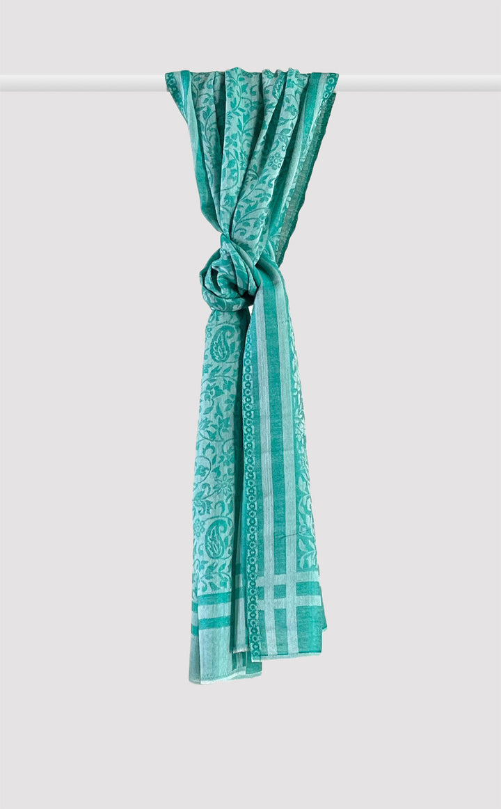 Mint Green Wool Jacquard
