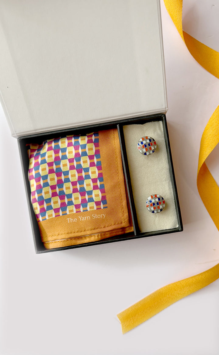 Mustard Mosaic Set for Him