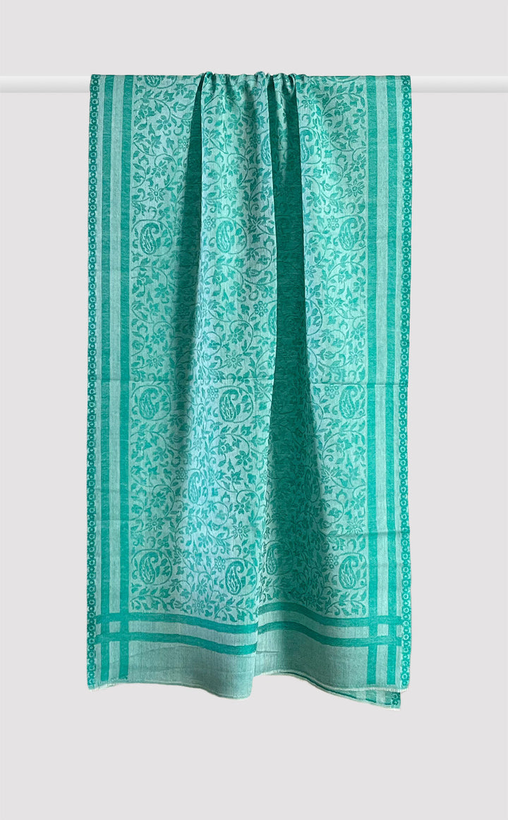 Mint Green Wool Jacquard