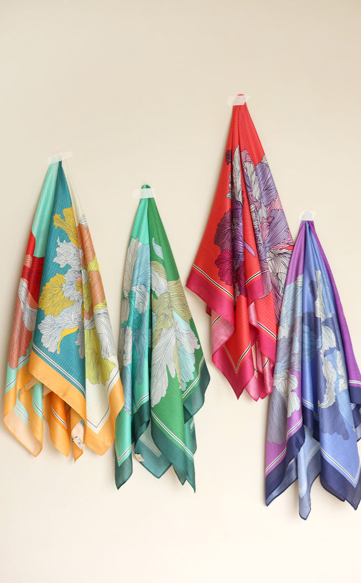 Summer Bloom Silk Scarf