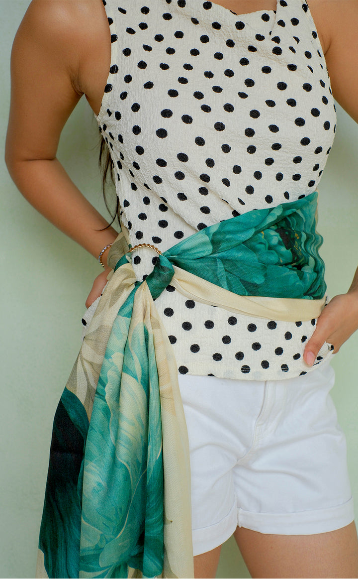 Peridote Garden Silk Stole