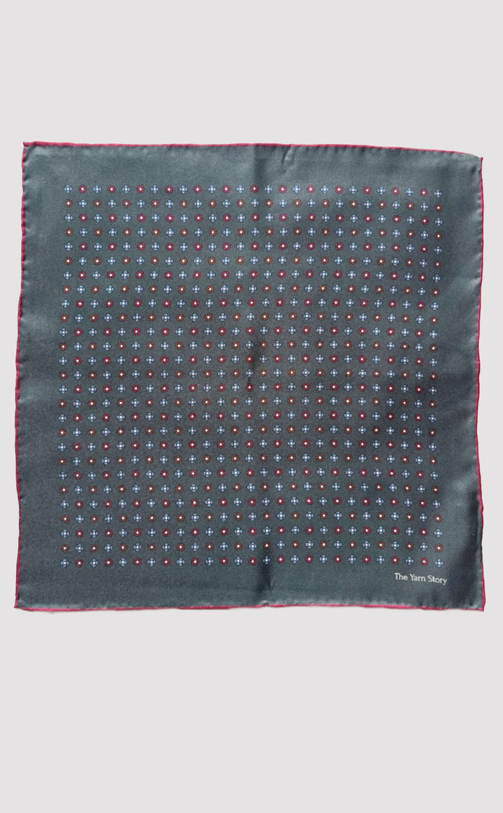 Spruce Flora Pocket Square
