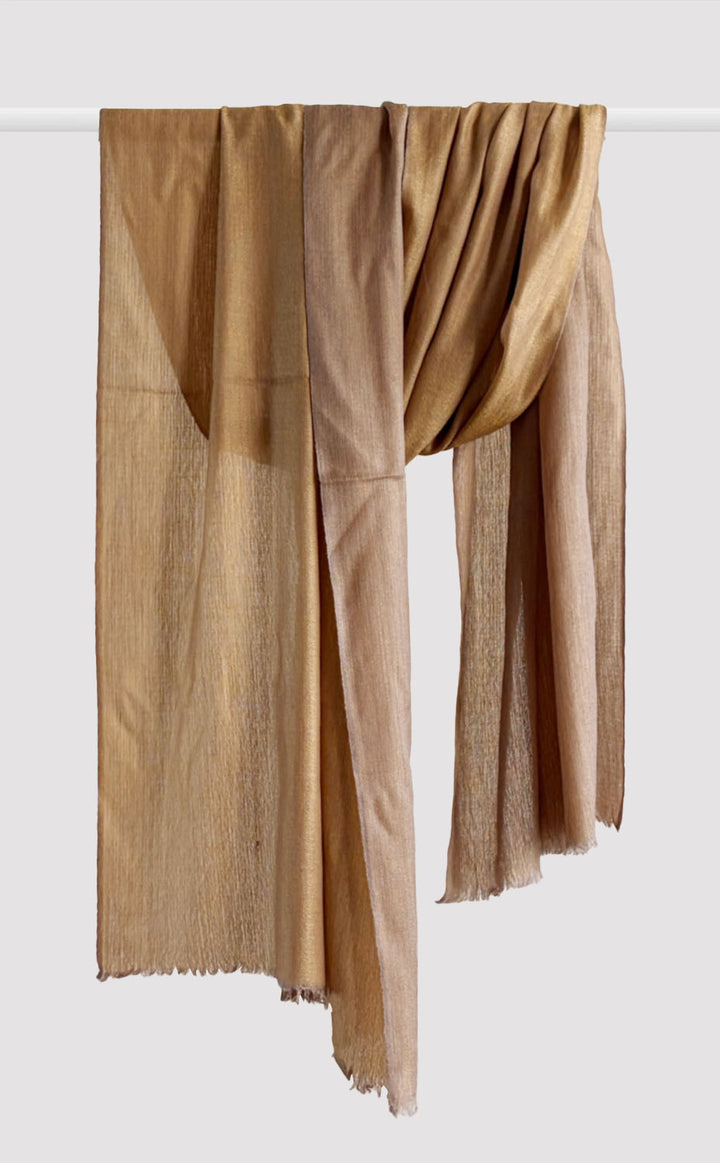 Wool Reversible Stole - Safari